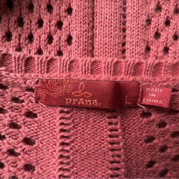 PRANA | PARKER OPEN WEAVE SWEATER ORGANIC COTTON |SIZE: LARGE - Picture 9 of 9